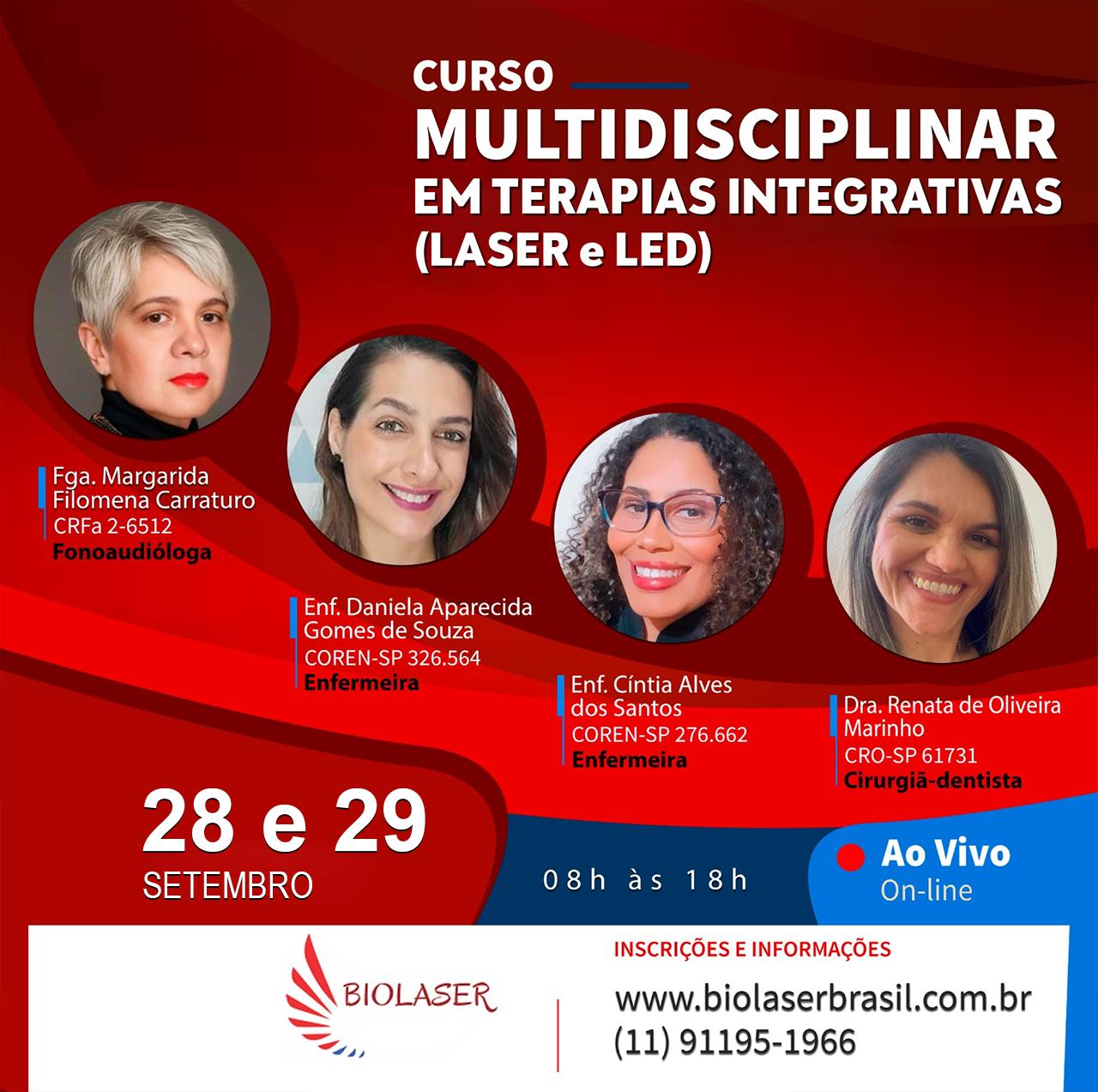 Curso Multidisciplinar em Terapias Integrativas (LASER e LED)